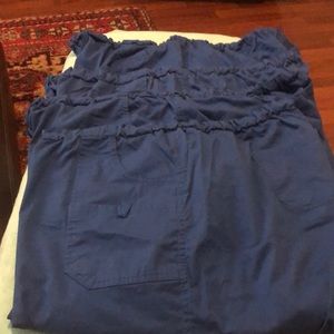 4XLW butter soft elastic waist scrub pants, 4 pair